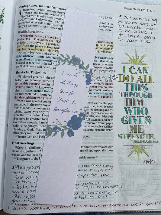 I can do all things through Christ Bookmark