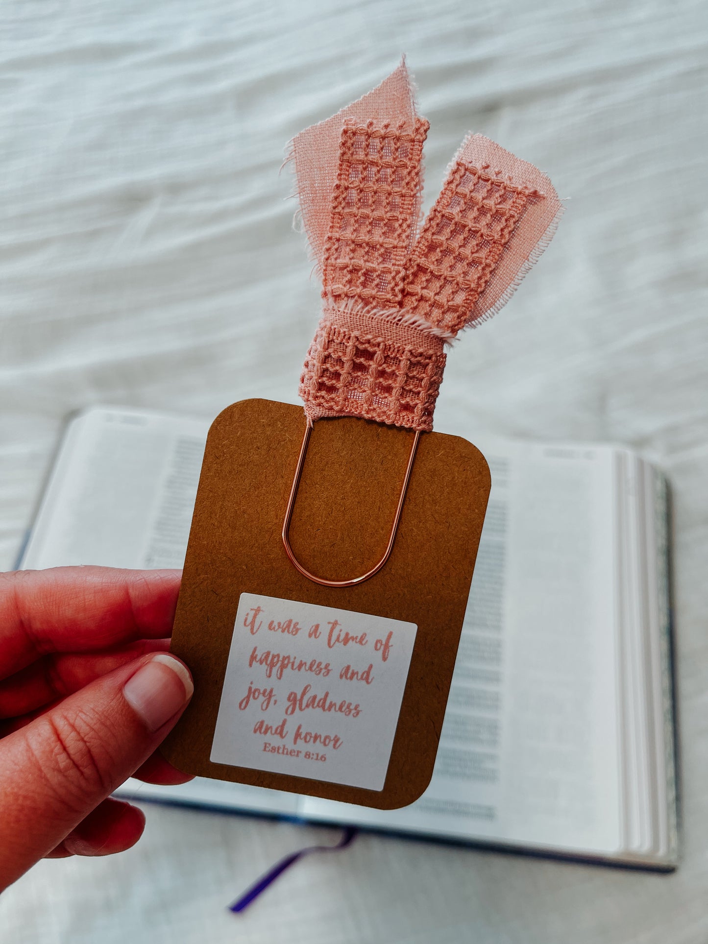 Esther 8:16 Bow Paperclip Bookmark