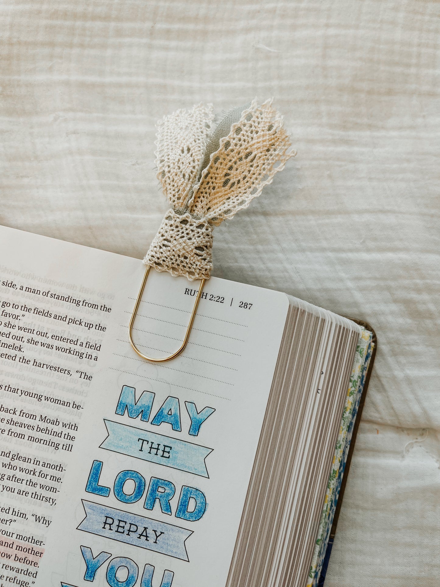 Ruth 1:16 Bow Paperclip Bookmark