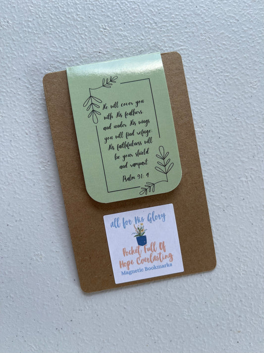 Cover you with His Feathers Magnetic Bookmark