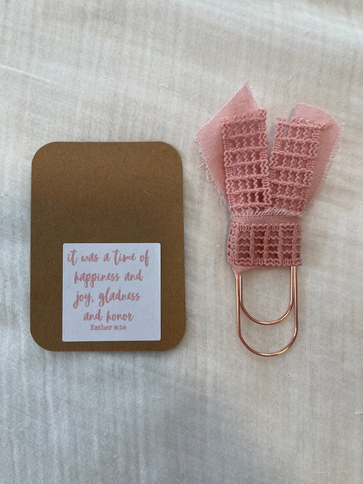Esther 8:16 Bow Paperclip Bookmark