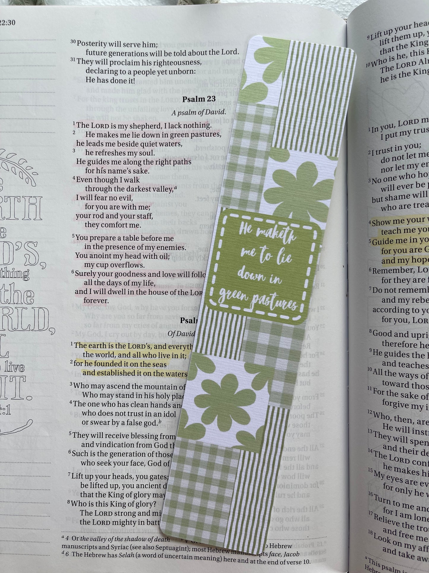 Green Pastures Bookmark