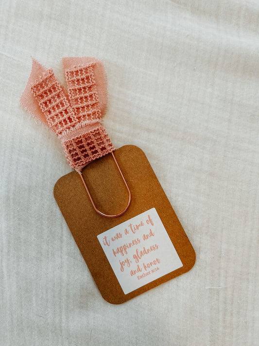 Esther 8:16 Bow Paperclip Bookmark