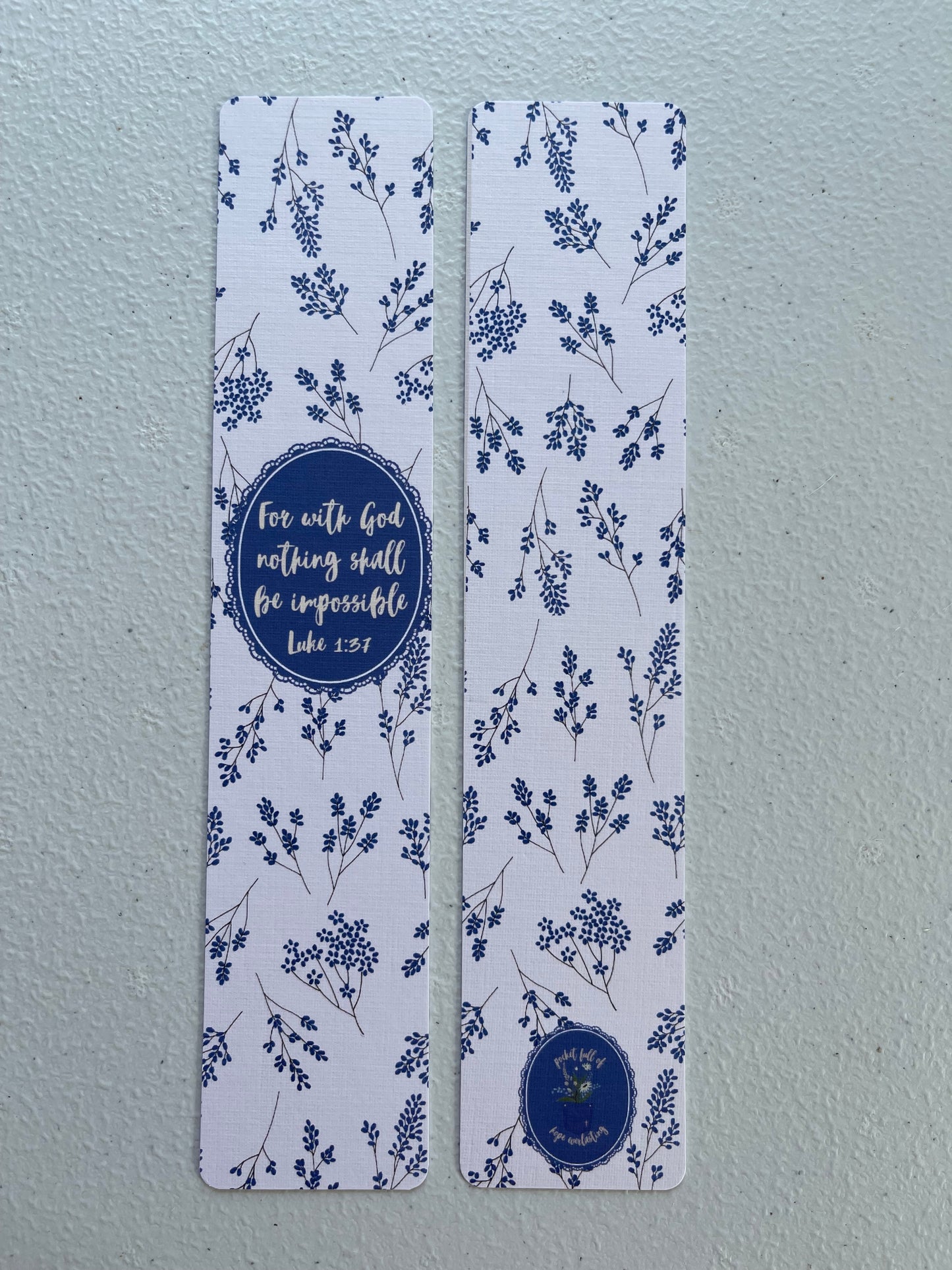 For with God nothing impossible Bookmark