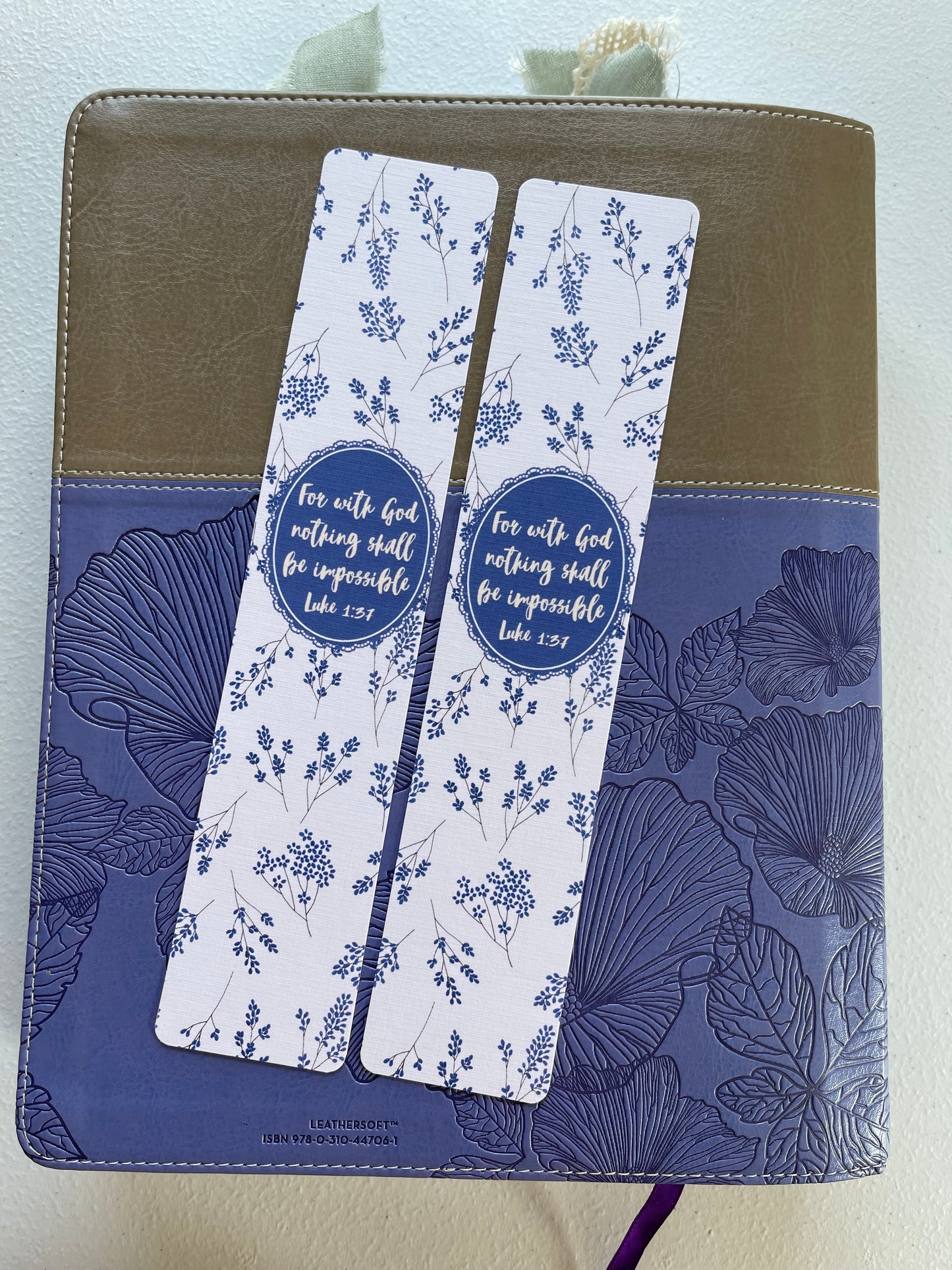 For with God nothing impossible Bookmark