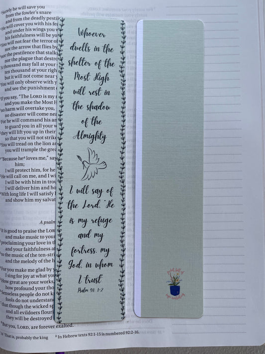 Whoever Dwells in the Shelter Psalm 91 Bookmark