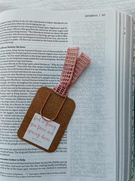 Esther 2:15 Bow Paperclip Bookmark