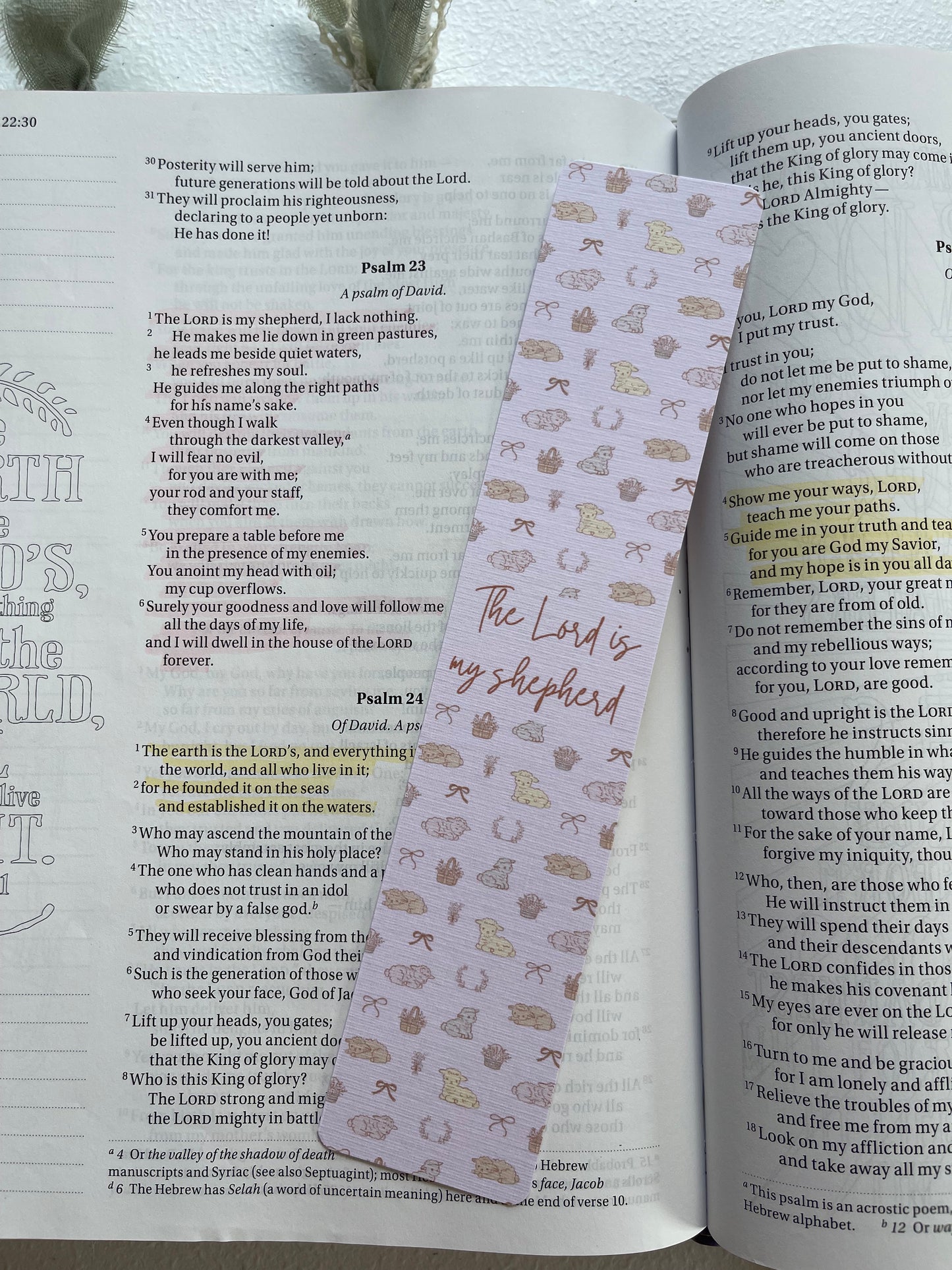 The Lord is my Shepherd Bookmark