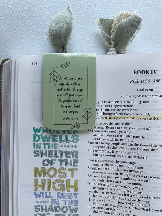 Cover you with His Feathers Magnetic Bookmark