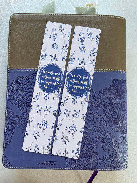 For with God nothing impossible Bookmark