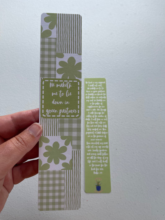Green Pastures Bookmark